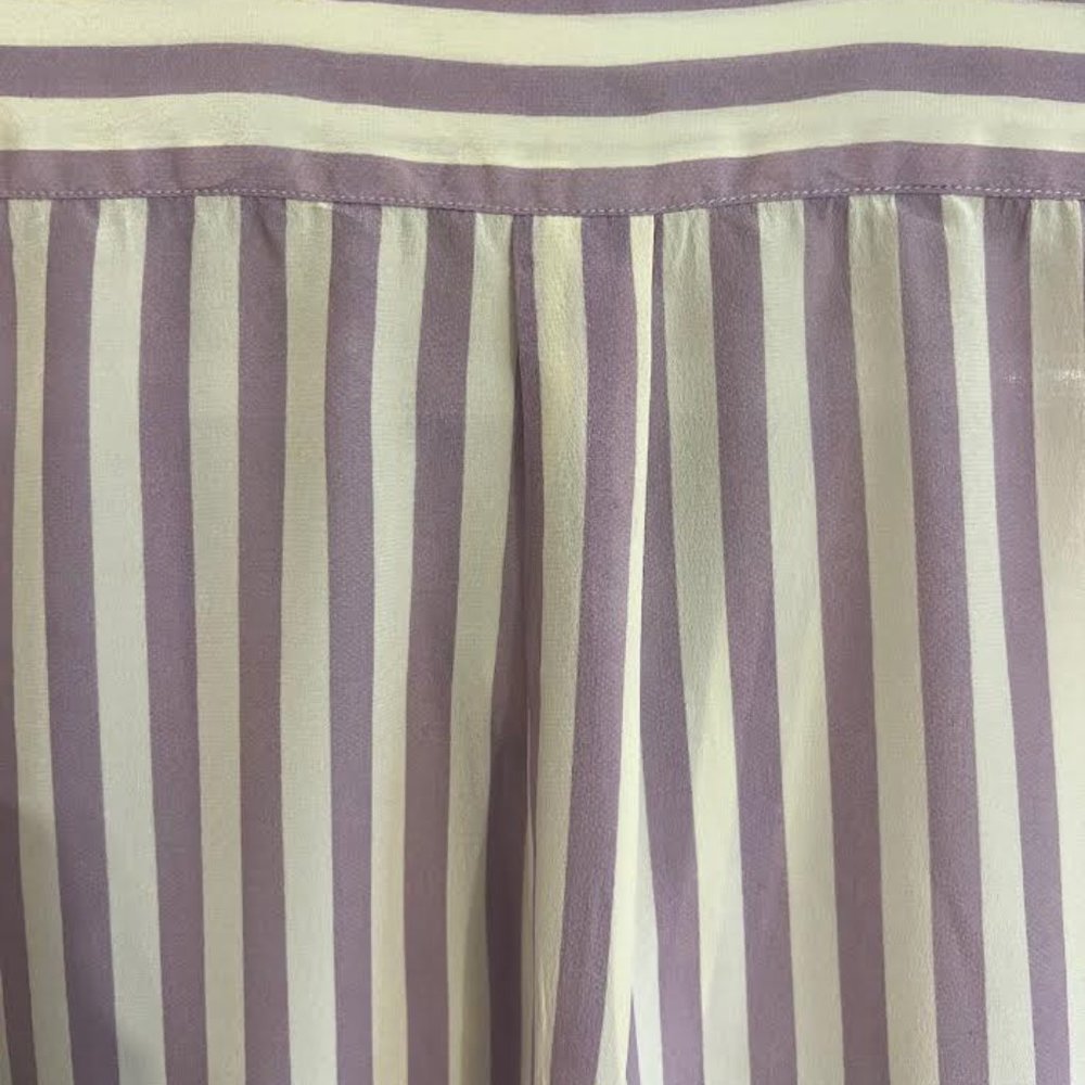 New Balance Heidi Klum Collection Eggshell and Lilac 100% Silk Dress - Size XL - Picture 6 of 8